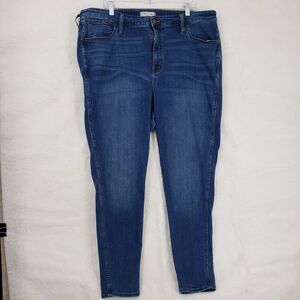 Madewell Jeans Womens 35 Blue Mid Rise Skinny Stretch Denim 10" roadtripper